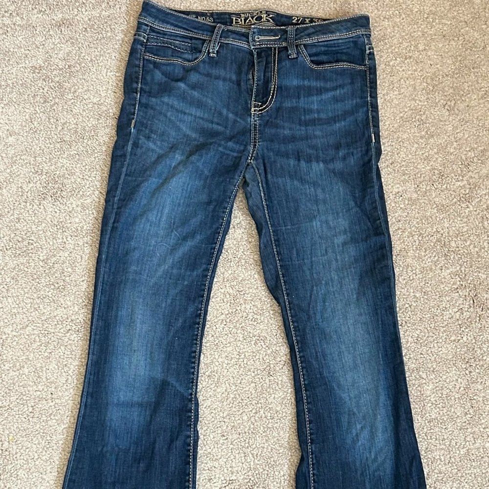 Buckle Black Flare Jeans